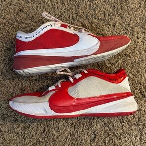 Nike Zoom Freak 5 “All-Star” Men's Size 9 White Red Basketball Shoes FV1933-600